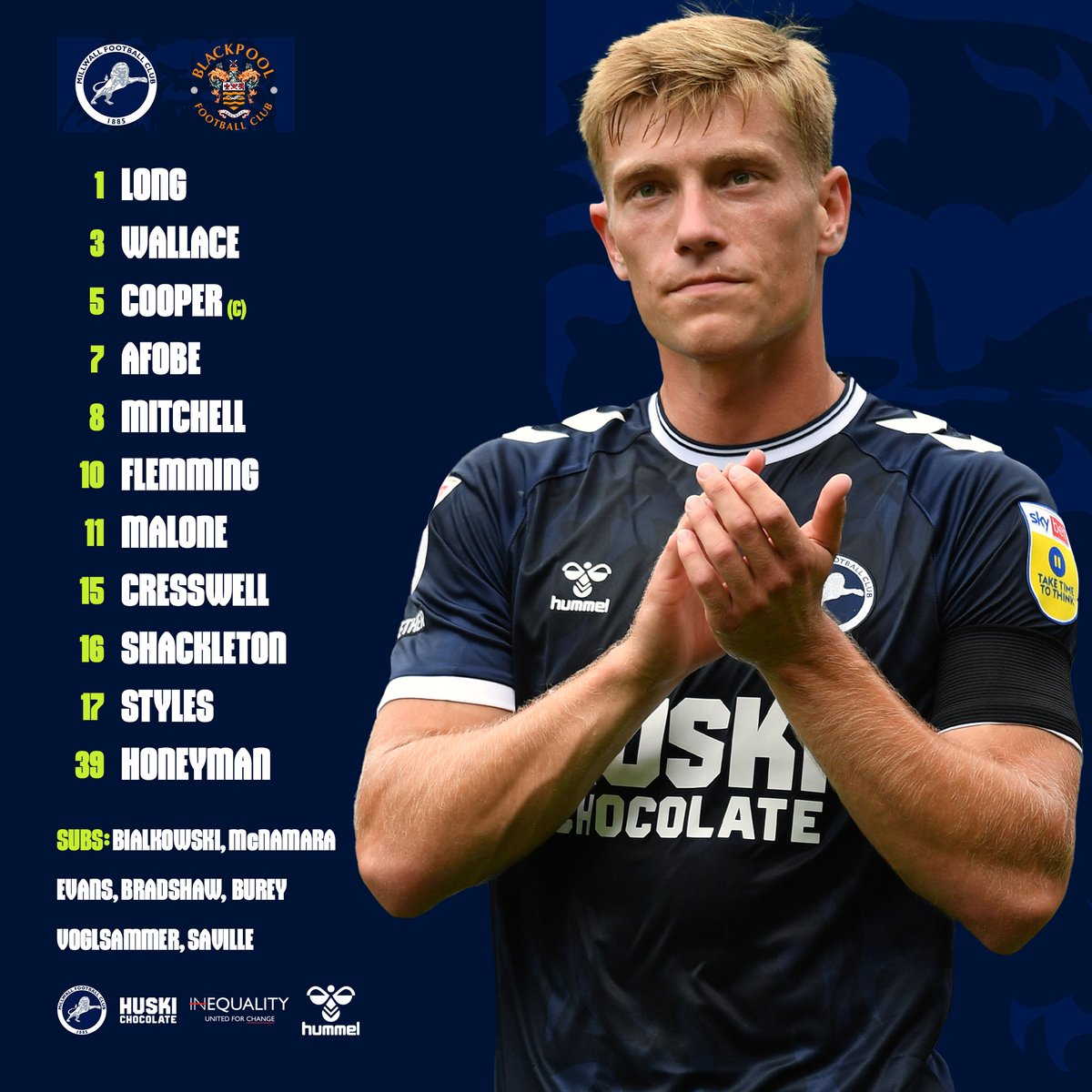 Millwall FC on X: ✌️ changes to your #Millwall XI! 💪 𝐋𝐞𝐭'𝐬 𝐠𝐨,  𝐥𝐚𝐝𝐬!  / X