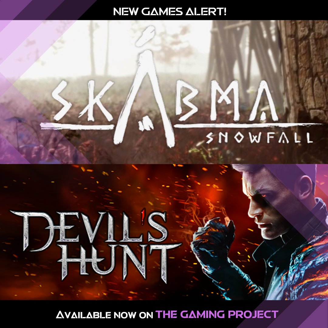 gamingproj_co's tweet photo. 🚨New games alert🚨
Explore Nordic beauty in 'Skábma' or participate in a war between Demons and Angels in 'Devil's Hunt'
The choice is yours!
Check out 'Our Games' to know more.
.
.
.
.
.
.
.
#newrelease #gamer #games #skábma #devilshuntgame #thegamingproject #PCGamer #weekend https://t.co/seFG4KVbUA