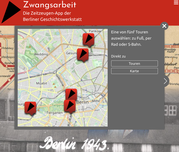 CampsSatellite's tweet photo. Wieder zurück: Unsere Touren-App über NS-Zwangsarbeit in Berlin! Mit Stimmen der Zeitzeugen!
#Zwangsarbeit #Berlin #NS_Zeit #Nationalsozialismus
Jetzt als Website und Webapp! Bald wieder in den AppStores! https://t.co/w6uzPIvKHR