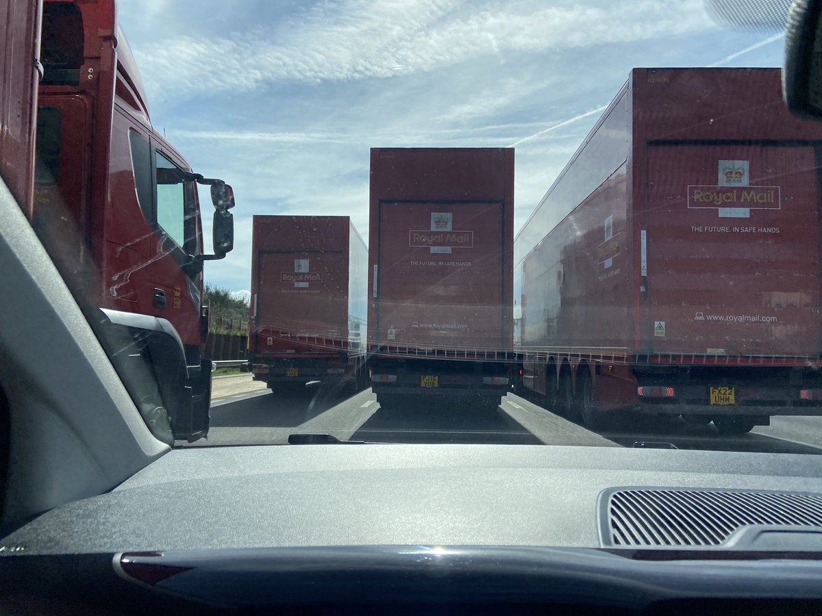 PippyB's tweet image. For a moment accompanied Her Majesty’s Royal Mail in M6 Southbound Traffic @RoyalMail