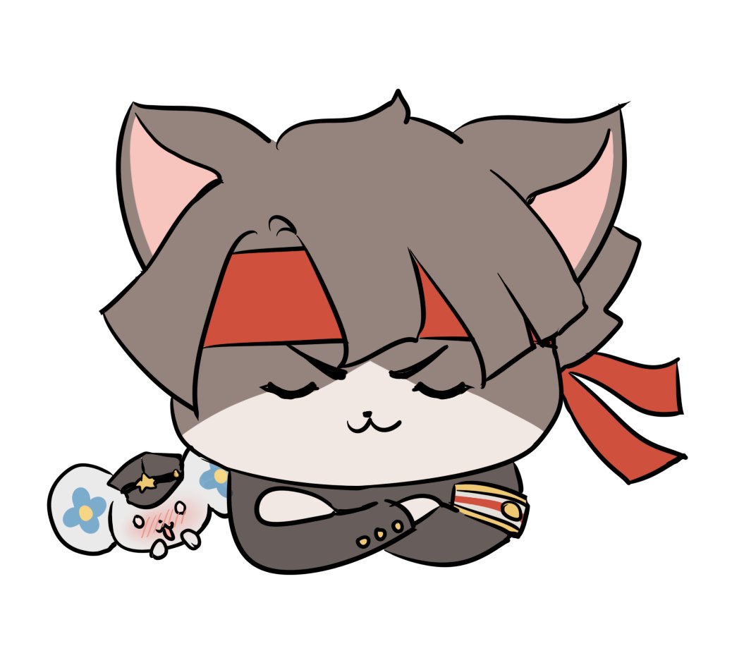 headband 1boy animal ears gakuran red headband white background male focus  illustration images