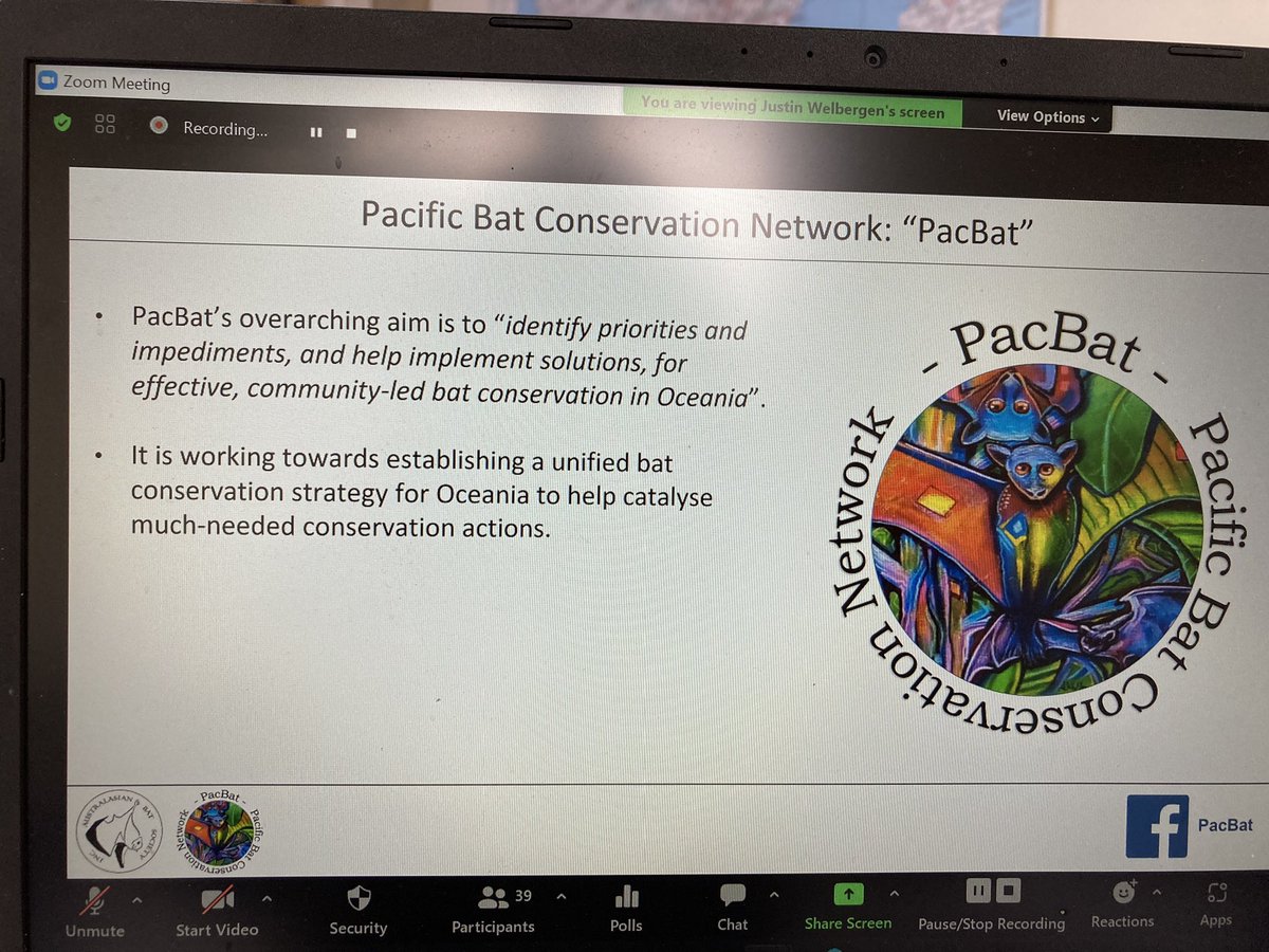Bats without Borders (@bats_w_borders) on Twitter photo Talk 1 - Prof <a href="/JustinWelbergen/">Professor Justin Welbergen</a> kicks off our 8 talks, talking about the <a href="/AusBats/">Australasian Bat Society</a> and #PacBat - Pacific Bat Conservation Network 🦇 #communityengagement #communityinvolvememt #batblitz Talk 1 - Prof <a href="/JustinWelbergen/">Professor Justin Welbergen</a> kicks off our 8 talks, talking about the <a href="/AusBats/">Australasian Bat Society</a> and #PacBat - Pacific Bat Conservation Network 🦇 #communityengagement #communityinvolvememt #batblitz