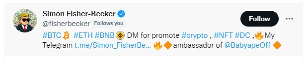 ShibMoon_SC's tweet photo. ShibaMoon twitter was followed by an influencer with verified blue tick 🚀

Let's shill now 🔥

https://t.co/b7DUPWvhJM https://t.co/2zhCPYBgEB