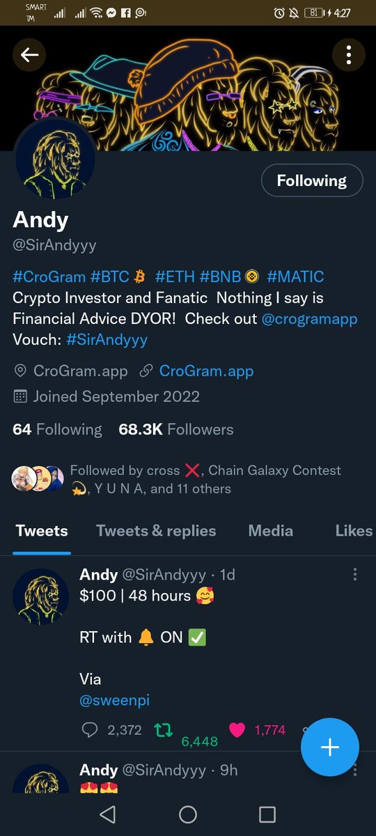 YanlyPogi's tweet photo. @iWignus @lattaenuna @SirAndyyy @Ajiihere @ranpromoter Done
Thank you for this kind of opportunity 💯💸💰🙏
May the lord bless you more 😇 https://t.co/QXvAdv51cy