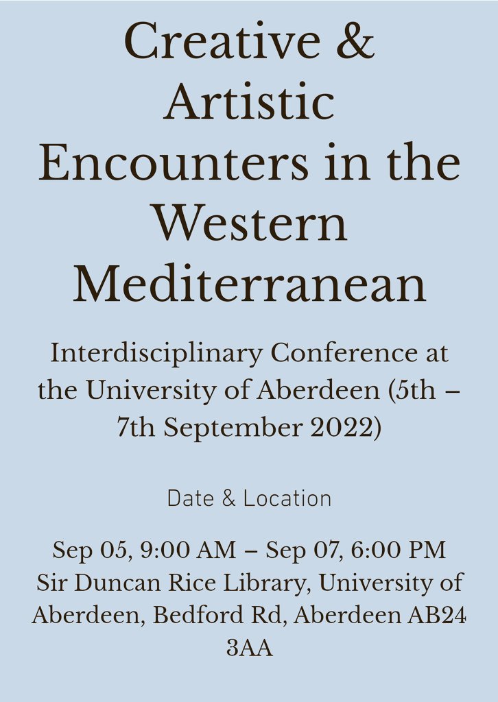 SouadDouibi's tweet photo. “Creative &amp; Artistic Encounters in the Western Mediterranean” hosted by the University of Aberdeen where @algerianism curated “Triptych of Algiers” a photography and video exhibition that explores the female representation in Algerian society.
#souadouibi #film #Cinema #artevent https://t.co/XxtfqoIJsW
