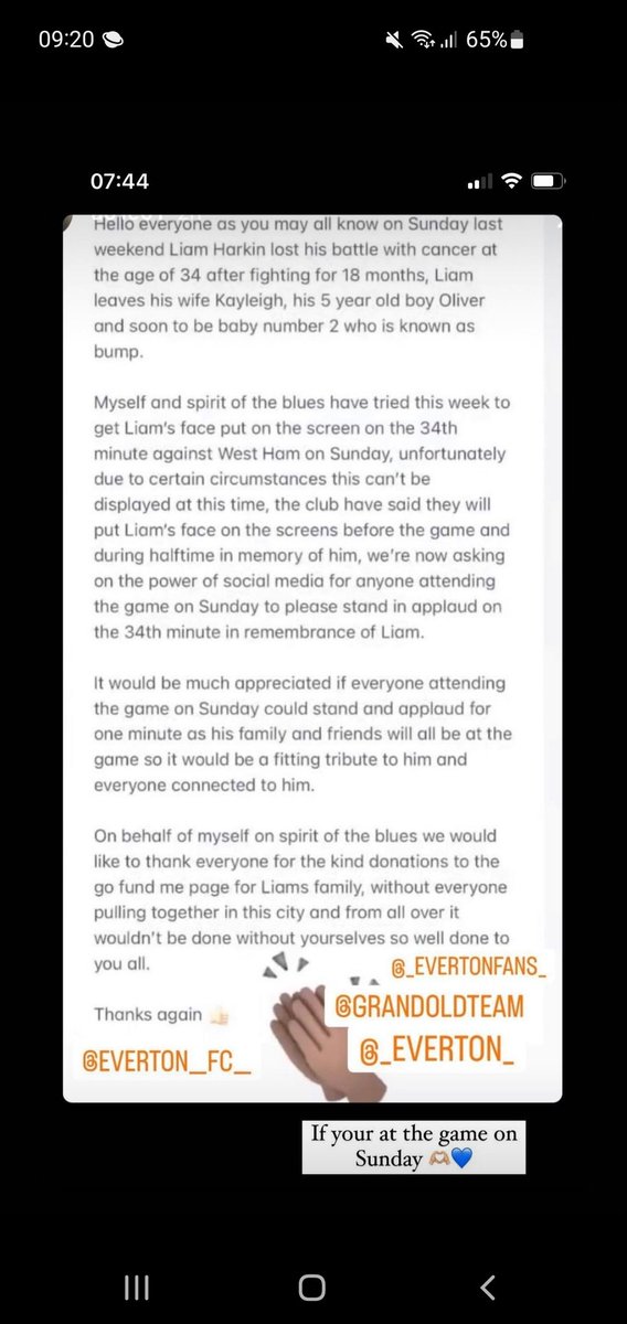 neil2012brown's tweet photo. Please can all blues do this at the game on Saturday this is my wife's sister inlaws brother @Everton @tarscouseki2 @SpiritOfTheBlu1 https://t.co/MDTHZVjFHt