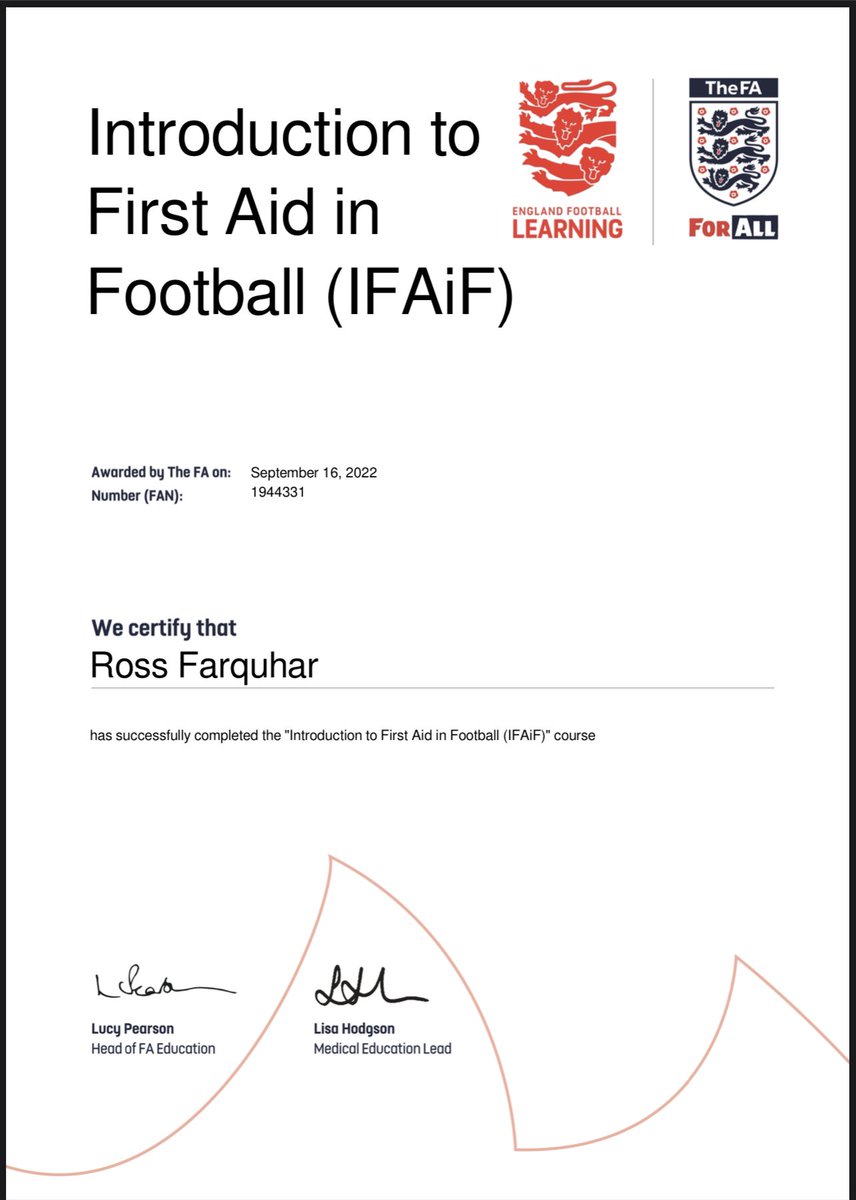 Ross_Farquhar19's tweet photo. Got a certificate to back up I can put out some cones at training and pre-game 😂
Glad I got this done finally and interest now registered for Ufea C course.
#playertocoach
@dunmowtownfc https://t.co/u98cBN0ipq