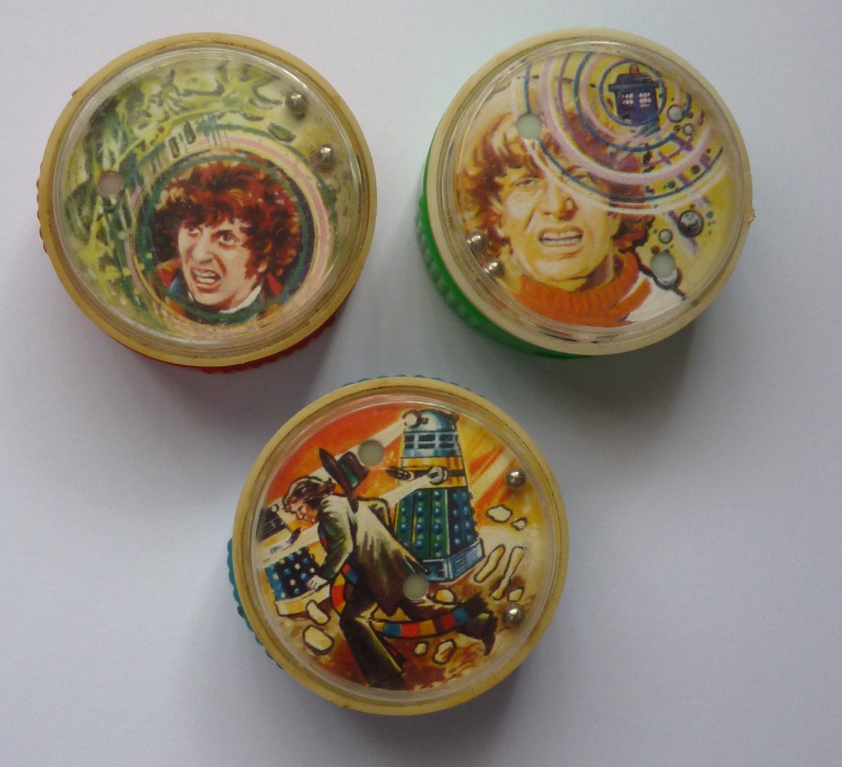 Set Of 3 4th Dr Tom Baker Doctor Who 1979 H.C. Ford UK Pencil Sharpeners! #DoctorWho #DrWho #4thDoctor #Dalek #PencilSharpener