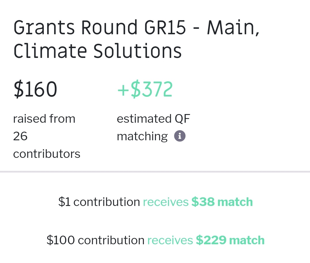 We've raised over $500 now, can you push us to $1000 before the end of the round on Thursday? #GR15 #ReFi