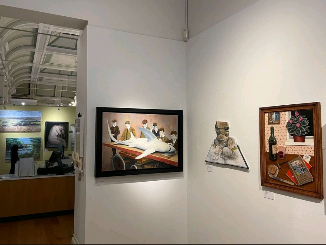 BurdallPainting's tweet photo. Proud to say 'Boys with Shark' is now hanging in the Mercer Gallery in Harrogate. The show is now open to the public.
#Mercergallery
#harrogate https://t.co/QYOIq2H6Um