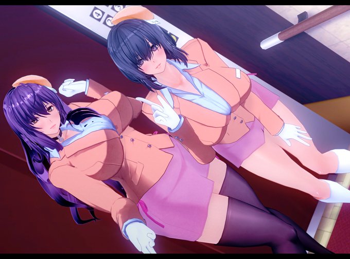 えれべぇーたーガールズ2枚とエフェクトなしの肌感2枚! 