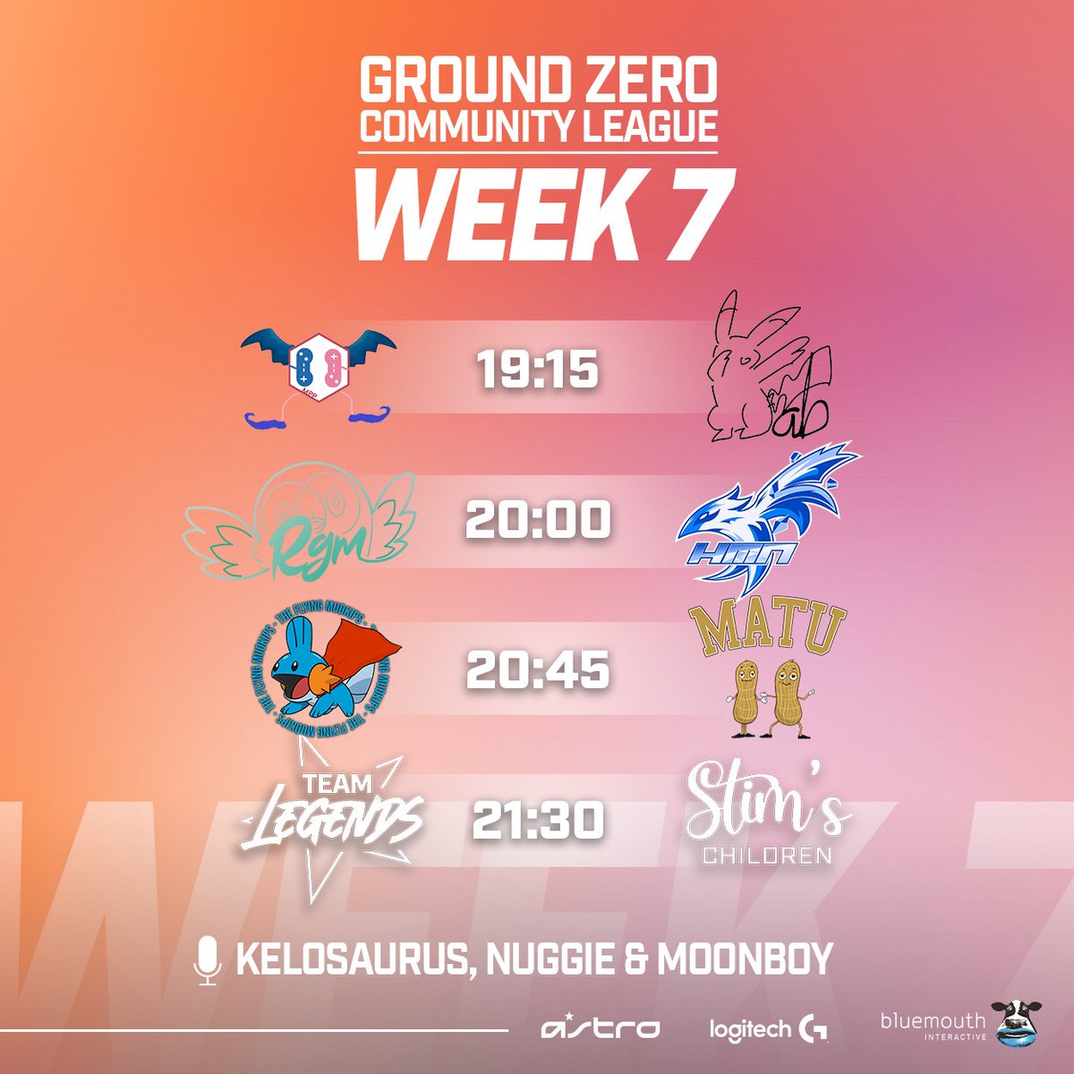 GroundZeroOCE's tweet photo. We're LIVE 🔴 with Week 7 of the Community League!
First up #MrPlaypen vs #TeamDAB
Tune into https://t.co/o1Rrltj8xY featuring @kelosaurusTTV, @Nuggie_D and Special Guest @Moonboy_gaming!
#GZPZ https://t.co/WvCBZHNuvi