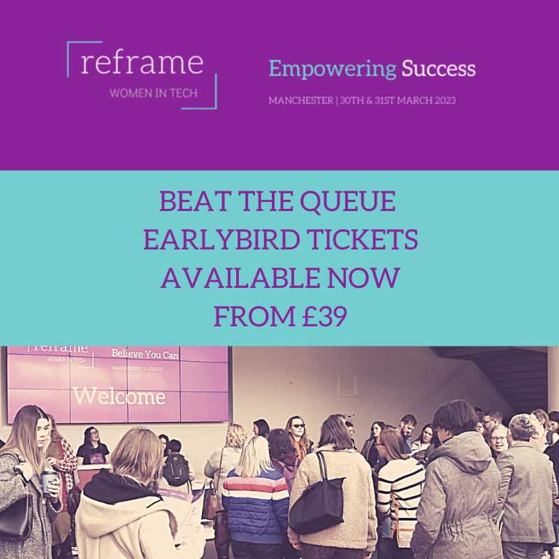 techreturners's tweet photo. Have you heard yet? 😃
Tickets are now on available for Reframe: Women in Tech conference 2023!

👉 1 Day Ticket £39 + VAT 
👉 2-Day Ticket £75 + VAT 

Join us for two days of community built to empower you towards success 💜 https://t.co/DKnqmtSNbL https://t.co/FV84RvXOk8