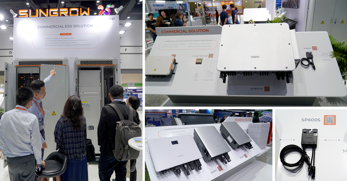 Sungrow_Power's tweet photo. Sungrow presented its solar plus storage solutions during #ASEANSustainableEnergyWeek 2022, launched the innovative power optimizer SP600S, and signed 400MW strategic cooperation agreements with 3 partners, proof of its popularity in the Thai market!
https://t.co/Hz3KTn2unL https://t.co/qsIEeXwvKx