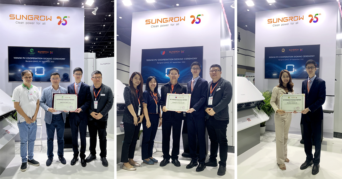 Sungrow_Power's tweet photo. Sungrow presented its solar plus storage solutions during #ASEANSustainableEnergyWeek 2022, launched the innovative power optimizer SP600S, and signed 400MW strategic cooperation agreements with 3 partners, proof of its popularity in the Thai market!
https://t.co/Hz3KTn2unL https://t.co/qsIEeXwvKx