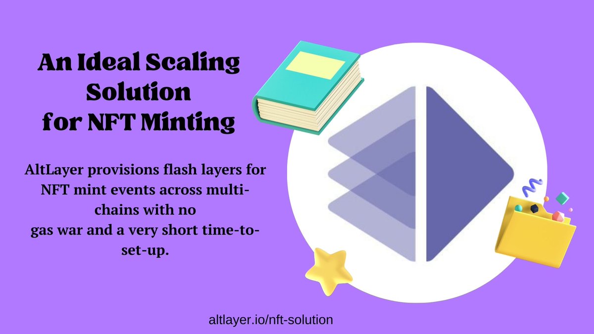 Sanjayk70128323's tweet photo. AltLayer provisions flash layers for NFT mint events across multi-chains with no gas war and a very short time-to-set-up 🔝 @alt_layer 

Join us!👇
Website https://t.co/w6Kb0cO2GD 

#Altlayer #crypto #Web3 #MultiChain #L2 #L1
#flashlayer https://t.co/mDdGahPMZS