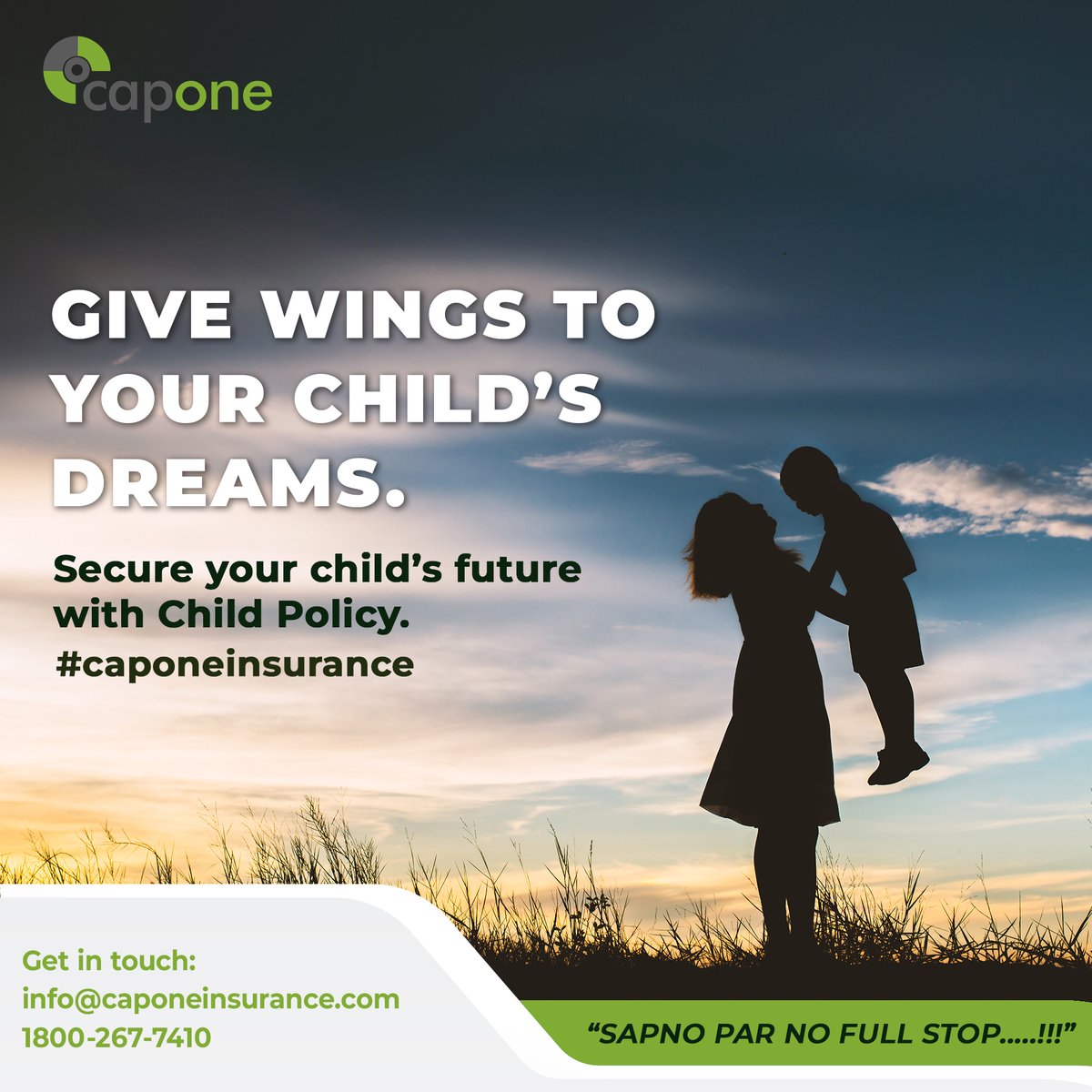 CaponeInsurance's tweet photo. Secure your child’s future with Child Policy.
Website: https://t.co/3oKru2hBUY
#caponeinsurance #capone #carinsurance #InsurancePolicy  #healthinsurance #insurancebroker #grouphealthinsurance #childinsurance #children #parents #parenting #family #newborn #newbornbaby #teenagebaby https://t.co/9H7970oARu
