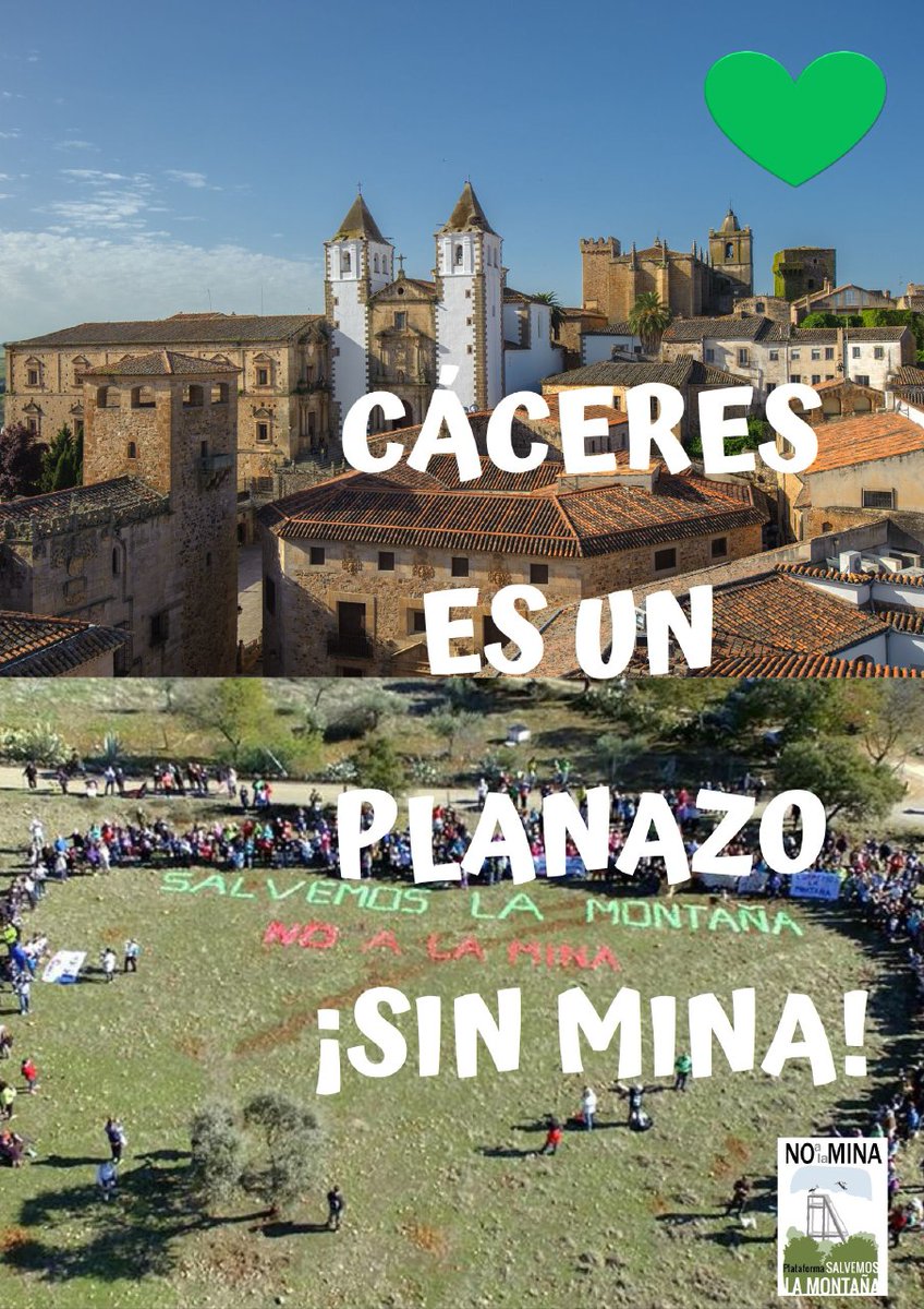 ¡NO A LA MINA! 💚¡SÍ AL PATRIMONIO HISTÓRICO Y NATURAL⛰ DE CÁCERES! 💚

Hoy es la Noche del Patrimonio 👍🏰 y coincide con las alegaciones por el decreto del litio que estamos recogiendo para parar la mina 👎🏭 en #Caceres

Dada esta curiosa concurrencia, una seguidora...

(1/2)