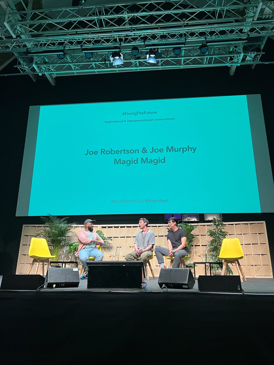 So lovely to see <a href="/MagicMagid/">🚀MΛG!D</a> again yesterday and hear from him at #FixingtheFuture, his incredible org <a href="/UnionOJ/">Union of Justice</a> is hiring, spread far + wide ♥️