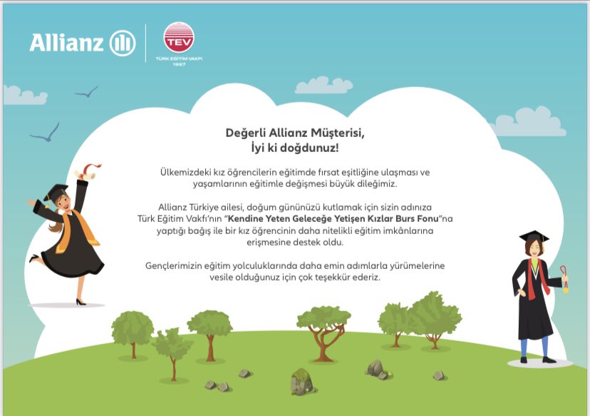 Teşekkürler <a href="/Allianz/">Allianz</a>