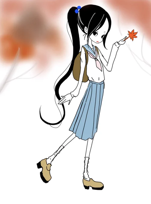 紅葉めっけ#イラスト 