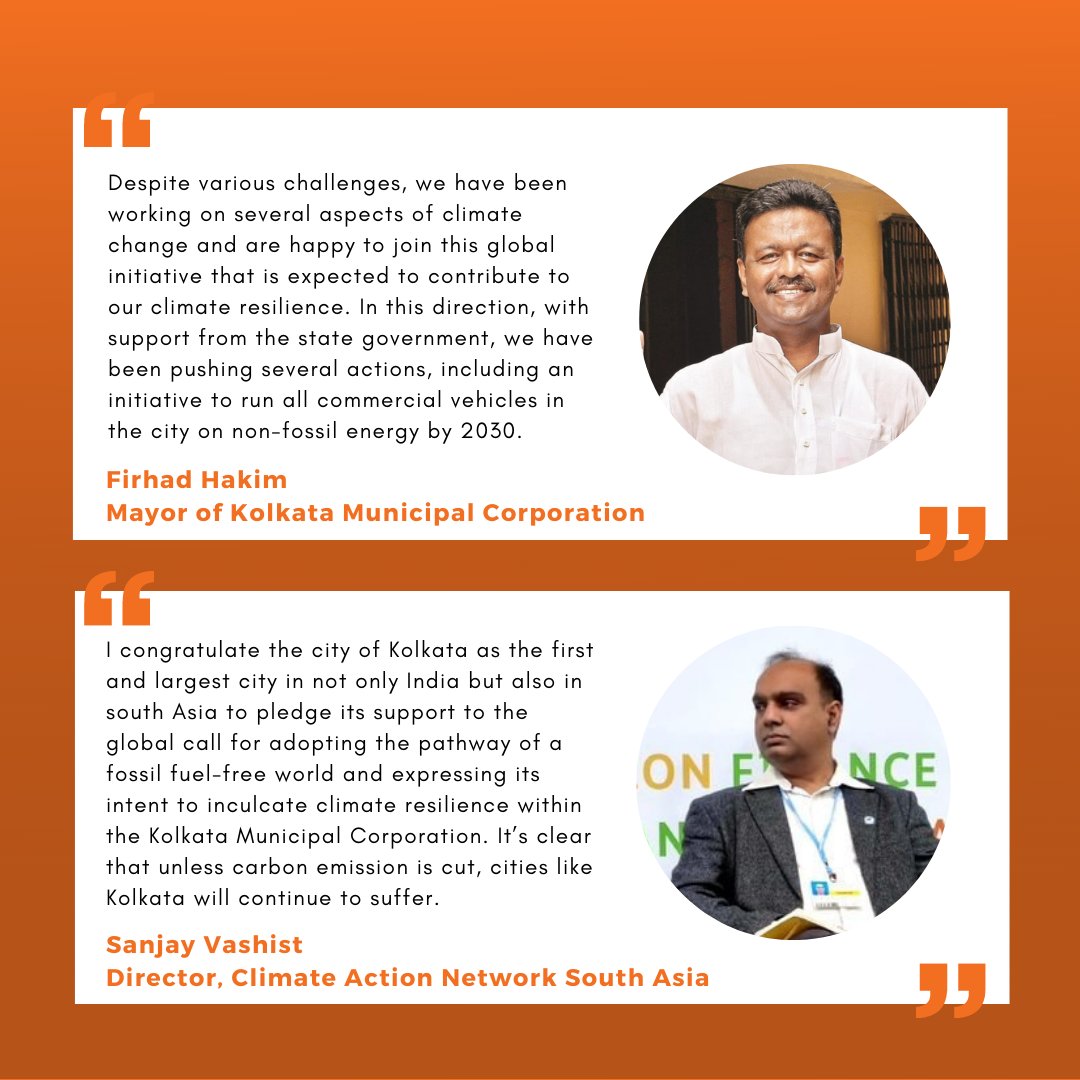 SwitchONIndia's tweet photo. 📢 News Alert 

#Kolkata becomes the first Indian city to join a global group that aims to make the future #FossilFuelFree.

Read more: https://t.co/LDGCJzTh9i

#India #Kolkata #FossilFuel #CarbonEmission #ClimateChange #Environment #DailyNews #NewsAlert #ClimateActionNetwork https://t.co/1FIEaaEH8Q