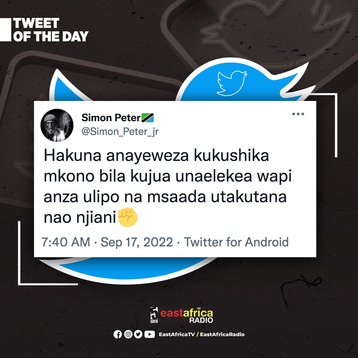 eastafricatv's tweet image. #TweetOfTheDay @Simon_Peter_jr