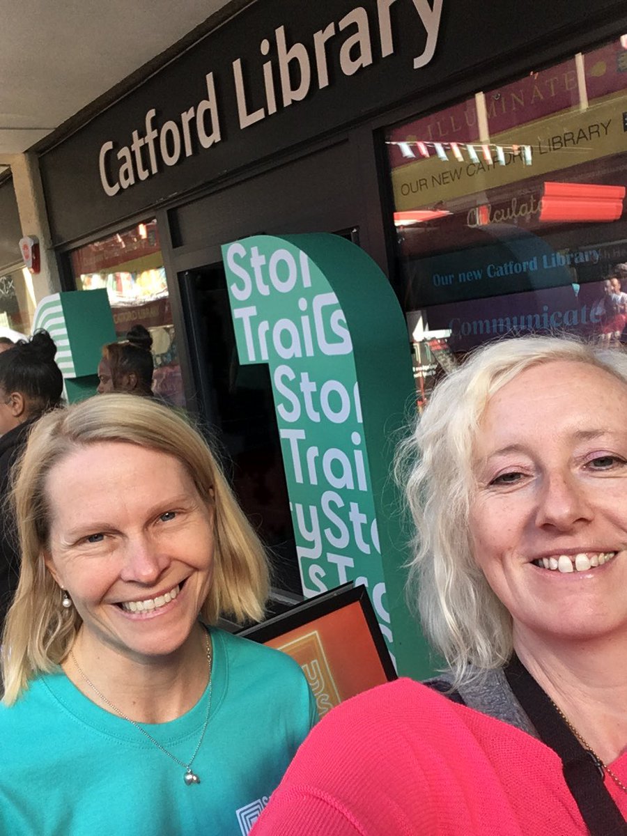 Soundslikenina's tweet photo. And weโre off! Come and join us @LewishamLibs #catfordlibrary for #lewisham @StoryFuturesA #storytrails enjoy @MM_Hudson amazing AR trail #cats and a emotional map and dioramas of #lewisham stories which I created with @ISODESIGN https://t.co/yhfqTmWhIB