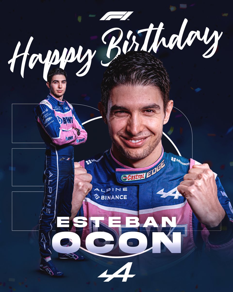 Formula 1 (@f1) on Twitter photo Happy Birthday Esteban! 🎉🎂🥳
We hope you have a fantastic day celebrating turning 26! 😊
#F1 <a href="/OconEsteban/">Esteban Ocon</a> Happy Birthday Esteban! 🎉🎂🥳
We hope you have a fantastic day celebrating turning 26! 😊
#F1 <a href="/OconEsteban/">Esteban Ocon</a>
