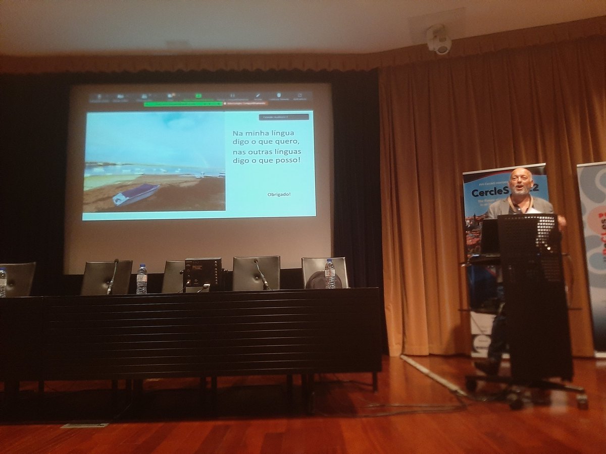 goncalvesacs's tweet photo. Célio Conceição at @_CercleS 2022 Conference on how to deal with new landscapes in language education. Linguistic sensitiveness &amp; embedded engagement. #cercles2022 #recles #iscap https://t.co/x04hgn4gsf