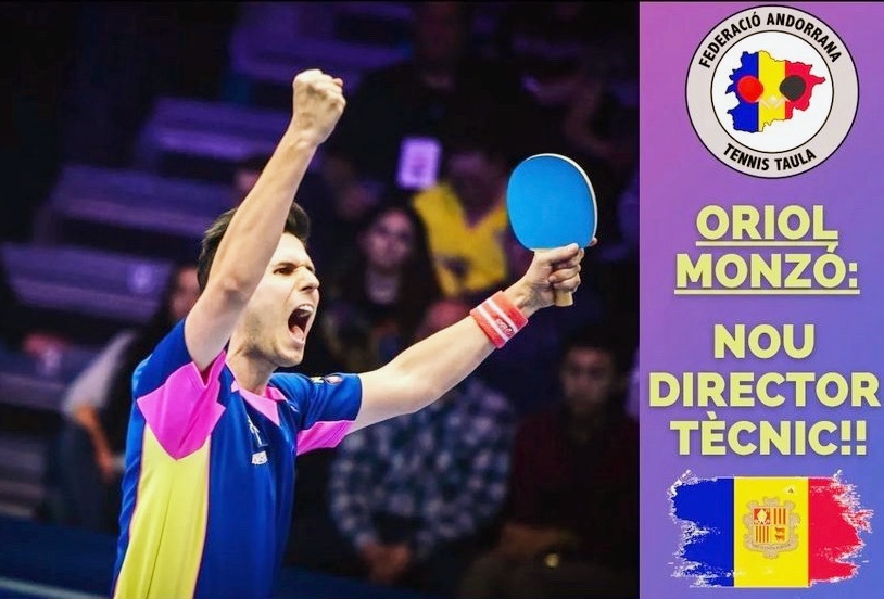 Oriol Monzó <a href="/O_Monzo/">Oriol Monzo</a> s'incorpora a la Federació Andorrana de Tennis Taula com a director tècnic. El campió sitgetà té com a objectius desenvolupar l'esport al país, fer crèixer la base i tecnificació dels jugadors. Molta sort, Oriol! #Sitges (📷 instagram @fedandtennistaula).