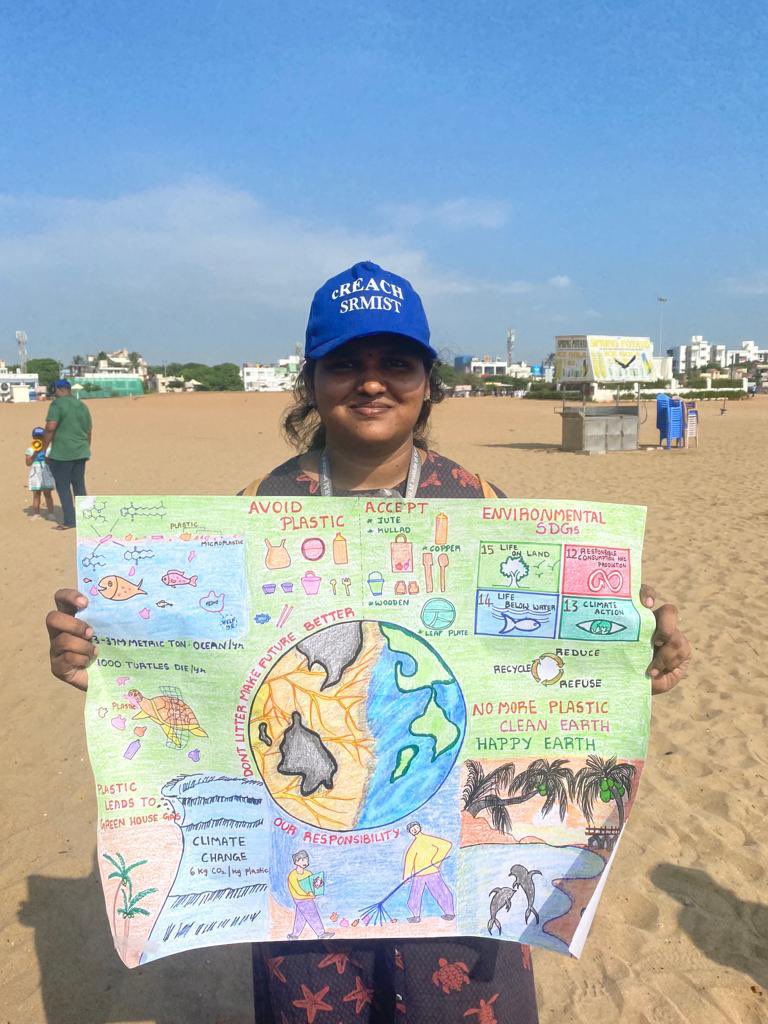 As I join @AfrozShah1 in Mumbai today, colleagues from the Embassy are in #chennai with enthusiastic participation of numerous young volunteers in #marinabeach on #internationalcoastalcleanupday. Congratulations to #INOPOL @SRM_Univ. @norwayinindia