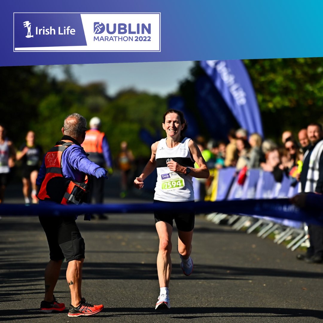 dublinmarathon's tweet photo. Barbara Cleary is the first woman over the finish line at @IrishLife Dublin Half Marathon in a time of 1:18:16 TBC 🙌🏻 #PowerOfSupport #IrishLifeDublinRaceSeries https://t.co/G0ItXf3mNv