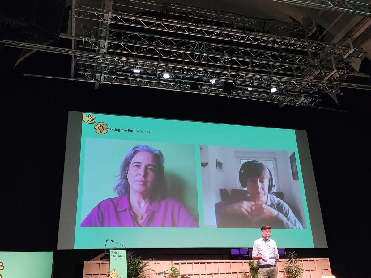 biancamariola's tweet photo. "Fixing the Future means rethinking our systems." Climate justice inspirations now at #FixingtheFuture festival.
@AtlasFuture @yayo_herrero @OxfamIntermon https://t.co/XJYV1wO3eW