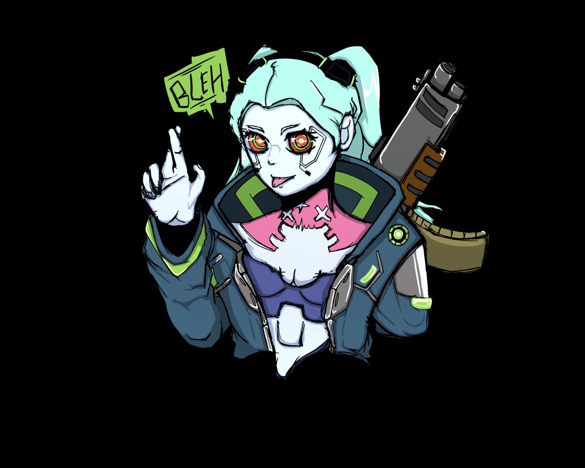 DivinationCha0s's tweet photo. Cyberpunk Edgerunners is now one of my favorite anime because of the animation quality and pure emotion that was put into the characters. It left me empty at the end after watching it. So I decided to draw Rebecca (best character). #CyberpunkEdgerunners  #cyberpunk  #Edgerunners https://t.co/Rh7hBkzf5m