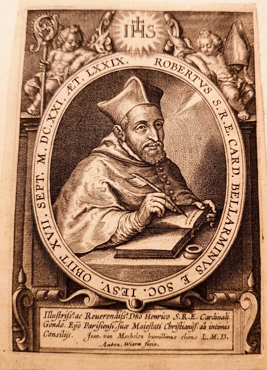 Devotionalprint's tweet photo. Robert Bellarmine died on September 17, 1621. One of the most important figures in the #CounterReformation.
In his memory, publisher J. v. Mechelen dedicated this #print to the bishop of #Paris H. de Gondi, another political hotshot from that time.
#devotieprenten
@VRetratos https://t.co/ZUFaOwMGsY