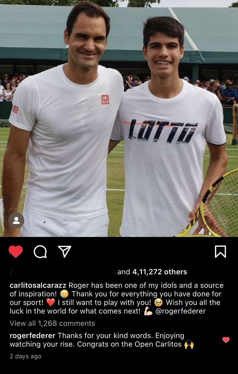 no_backhand's tweet photo. my heart omg, roger replied to carlitos ❤️ https://t.co/FLbQoecxWR