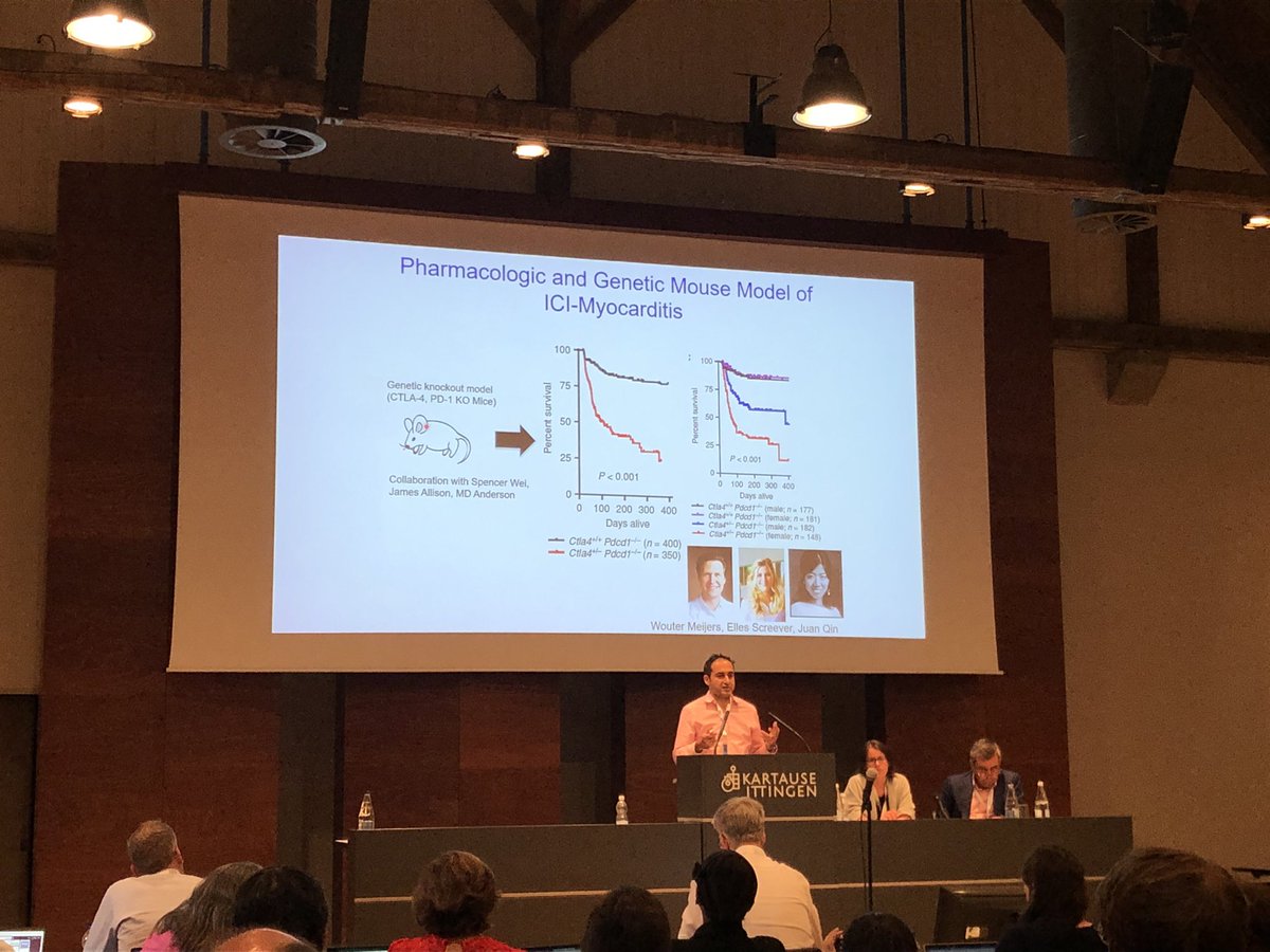 CardioImmunology meets CardioOncology. Terrific talk by Javid Moslehi @CardioOncology about Checkpoint Myocarditis Mouse Models @Unispital_USZ #ICI #Immunotherapy