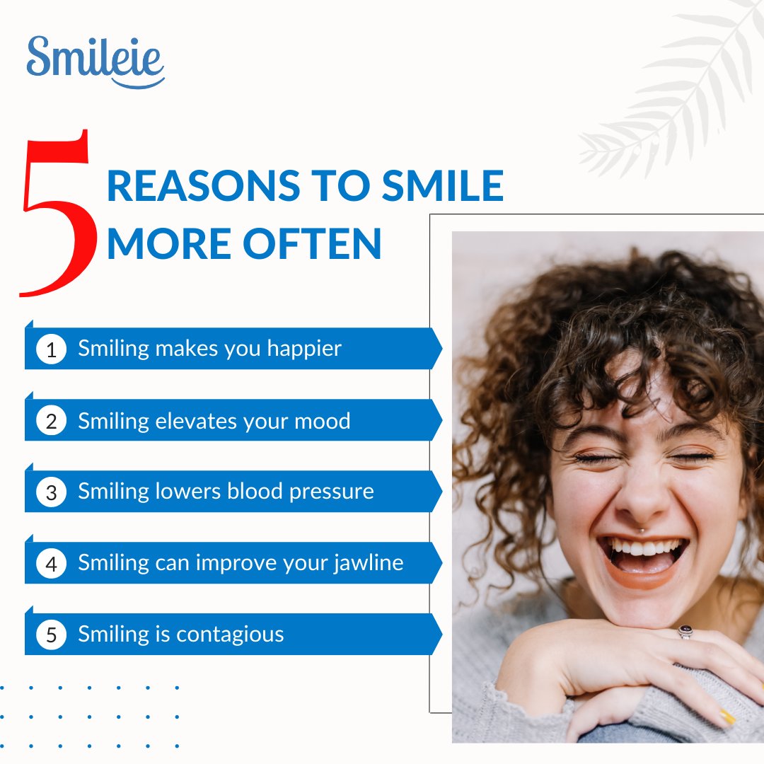 Smileie_'s tweet image. Just in case you need a reason to smile a little more... 😄

Smileie clear braces are also another great reason to smile a little more 😉 Grab a Smileie package today at smileie.com/pages/pricing.

#Smileie #benefitsofsmiling #clearbraces #invisiblealigners