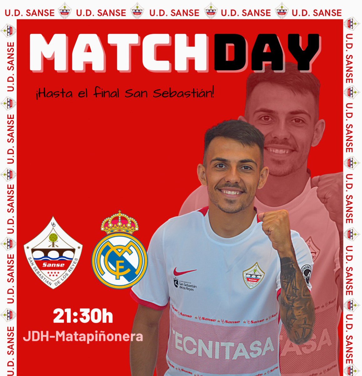 UDSanse's tweet photo. 🔥𝗠𝗔𝗧𝗖𝗛 𝗗𝗔𝗬🔥

🕰 21:30h
🆚 @lafabricacrm 
🏟 JDH-Matapiñonera

¡𝗛𝗮𝘀𝘁𝗮 𝗲𝗹 𝗳𝗶𝗻𝗮𝗹 𝗦𝗮𝗻 𝗦𝗲𝗯𝗮𝘀𝘁𝗶á𝗻!🤍❤️🤍

#OhMiSanse🇵🇱 https://t.co/0QtBEUGqcU