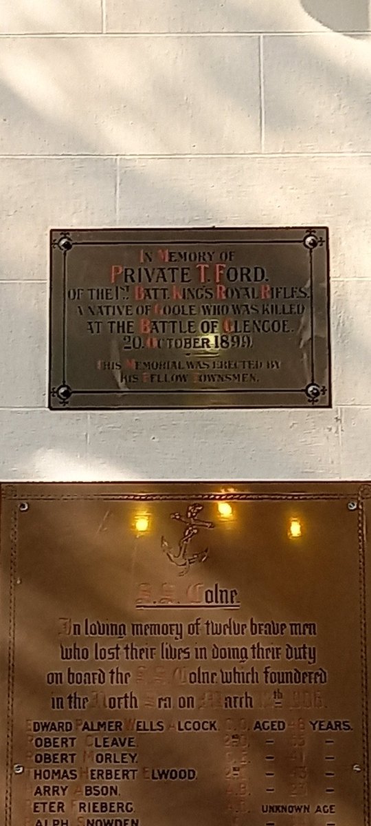 Goole_WW1's tweet photo. At Goole Parish Church today. If you are free to visit there is access to the crypt and tours of the memorials. #Goole @MrsHannahPatton https://t.co/t3b2EUnJ1F