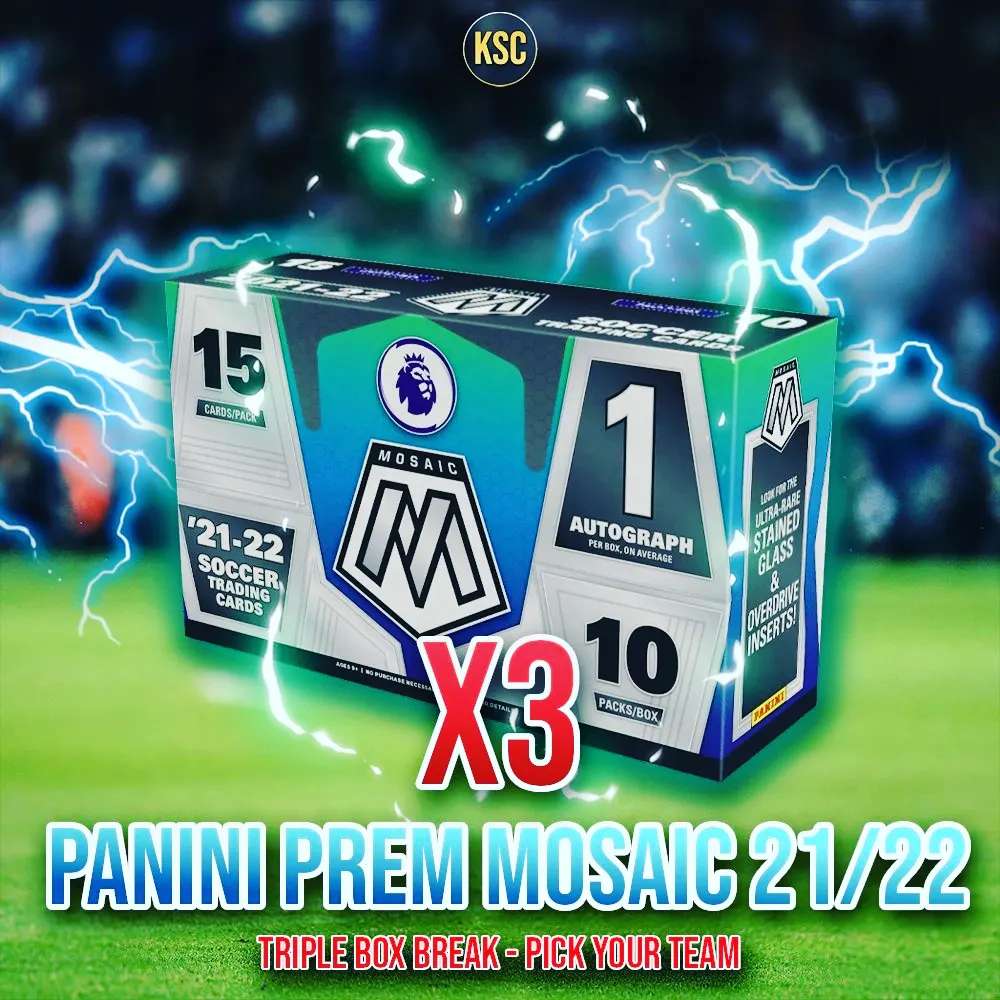 KSCollectables's tweet photo. 🚨ITS BREAK NIGHT!🚨

🔥TONIGHT KSC WILL BREAK OUR TRIPLE MOSAIC PYT!🔥

👀ONLY 5 TEAMS LEFT👀

✅️SECURE YOURS NOW!✅️

🌐DROP US A DM OR VISIT THE SITE TO SECURE A CHANCE AT THE 3 GUARANTEED AUTOS 📝����
https://t.co/lVYqZjsVDC

#thehobby #panini #Collectibles #FootballCards https://t.co/m2p0WKtMZk