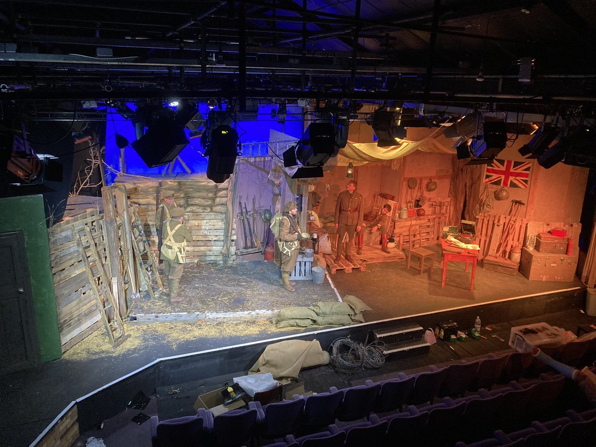 When lighting design is a game of two halves. <a href="/PHTCWatford/">Pump House Theatre Company</a> presents Blackadder Goes Forth, opens Monday <a href="/PumpHouseCentre/">Pump House Theatre and Arts Centre</a>