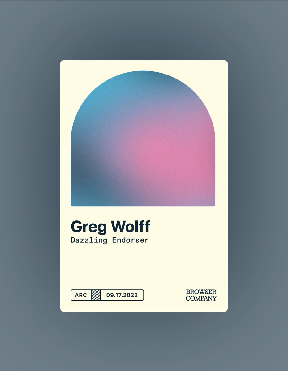 grgwlff's tweet photo. trying out Arc @browsercompany, thanks @fiii___online for the invite! https://t.co/RLz4FtMKPF