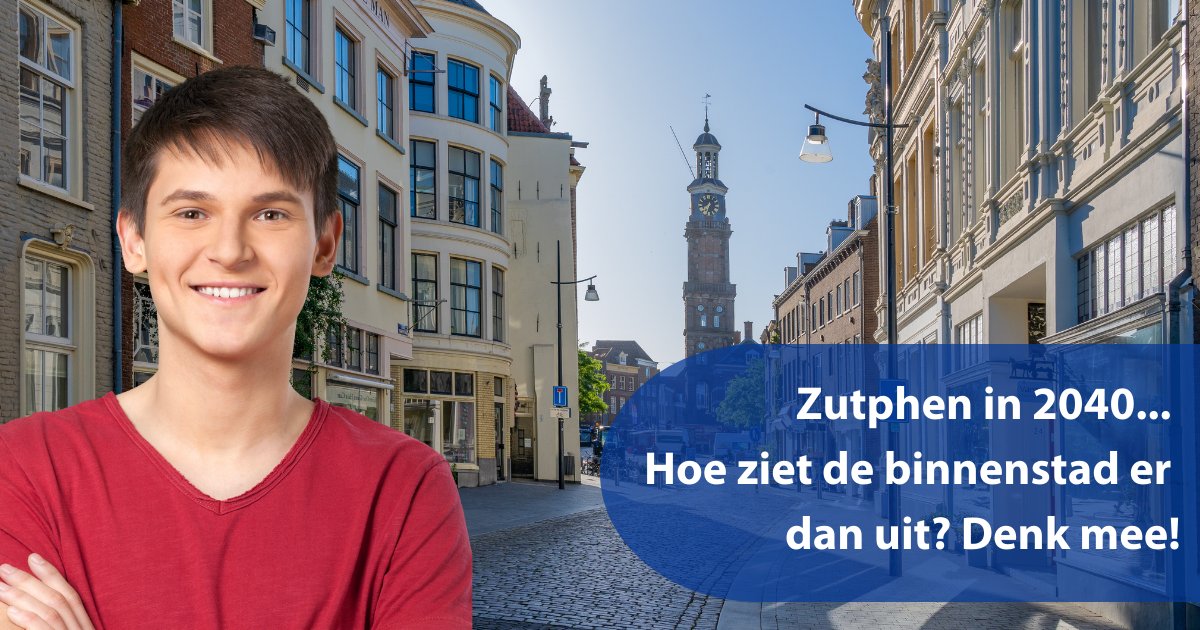 Hoe ziet de gemeente Zutphen eruit in 2040? Deze vraag staat centraal in de omgevingsvisie die de gemeente maakt. We horen graag jouw mening. Vul je de vragenlijst in? ➡️ moventem.nl/zutphen. 
Deelnemers van inwonerspanel Zutphen spreekt ontvangen de vragenlijst per e-mail.