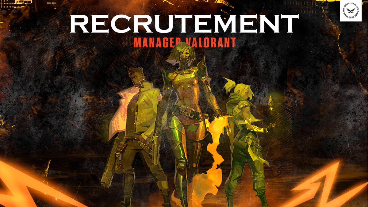 Entre flammes et cendres, FNX Esport prend son envol et chasse l'heureux élu.

L'équipe FNX est à la recherche d'un nouveau manager qui s'occupera de la future line up Valorant.
Nous recherchons quelqu'un de sérieux avec de l'expérience.

Candidature 👉 DM <a href="/FNX_Chess/">Chessito❄️🇫🇷</a>