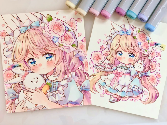 #どこかの誰かに刺さればそれで良いアナログで女の子描いてます 