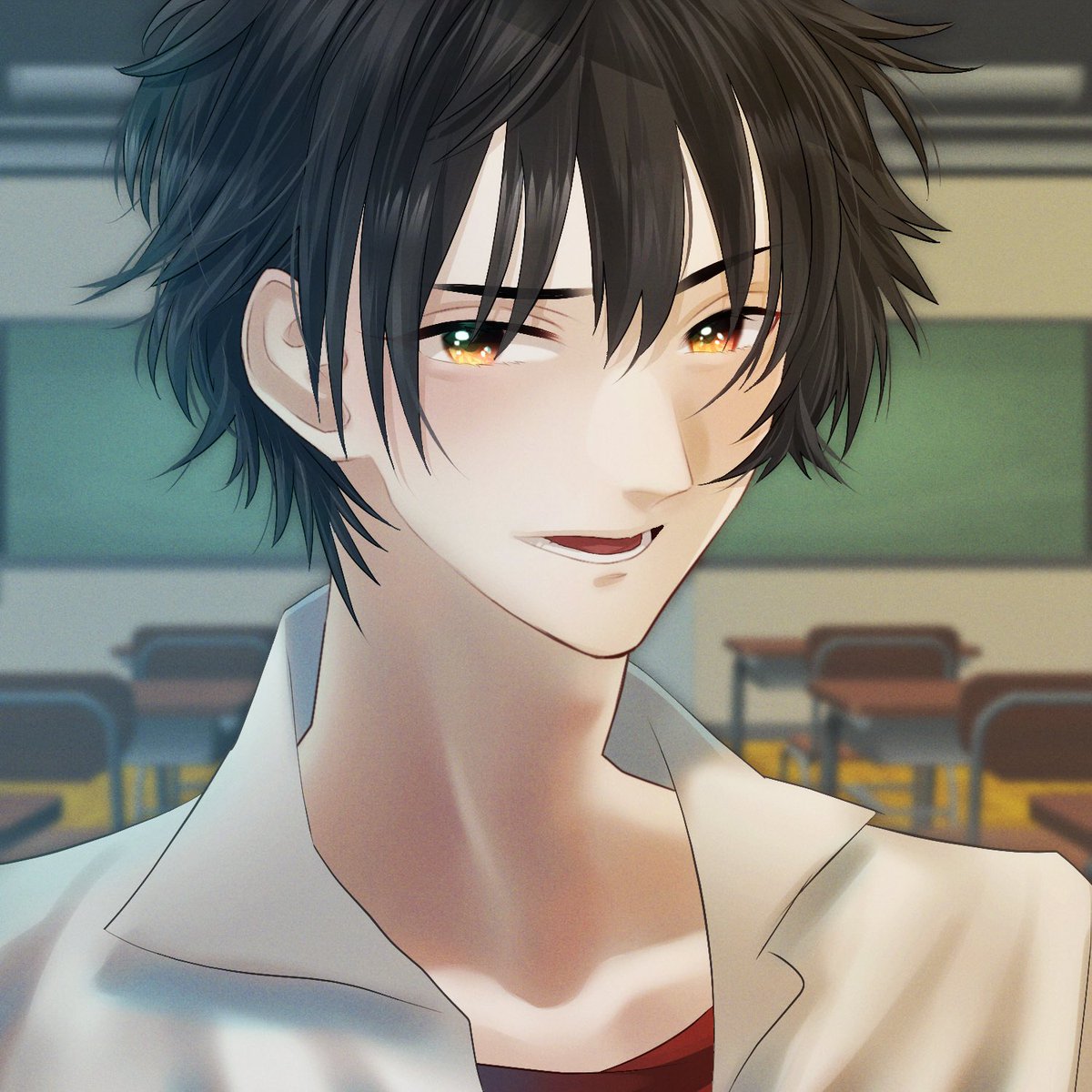 「#自創作男子イラストフェス01  素敵な企画に参加失礼します! 男子はあまり普段」|杏@7/12 OC立ち絵🐈‍⬛のイラスト