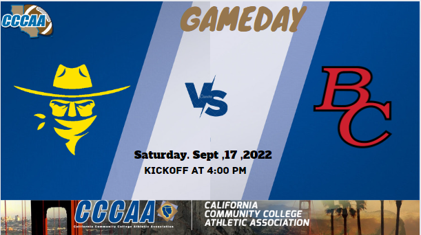 CccaaBaseball's tweet photo. Golden West 🆚 Bakersfield | College Football 
🗓️ Saturday, 09/17,2022
📺: https://t.co/BjHG4ifzAI    
🏈 : Kickoff at 4 PM
@Coachmatt72
@CoBallard22
@cometoUH
@Connor__Mcafee
@DaGuz808
@DannyDigitalSZN
@DarinSundgren
@DJayJohnson5 
@DylanJohnson53 
@Eduardo_Romero6
@gabezuniga_ https://t.co/O3tMgEc3GS