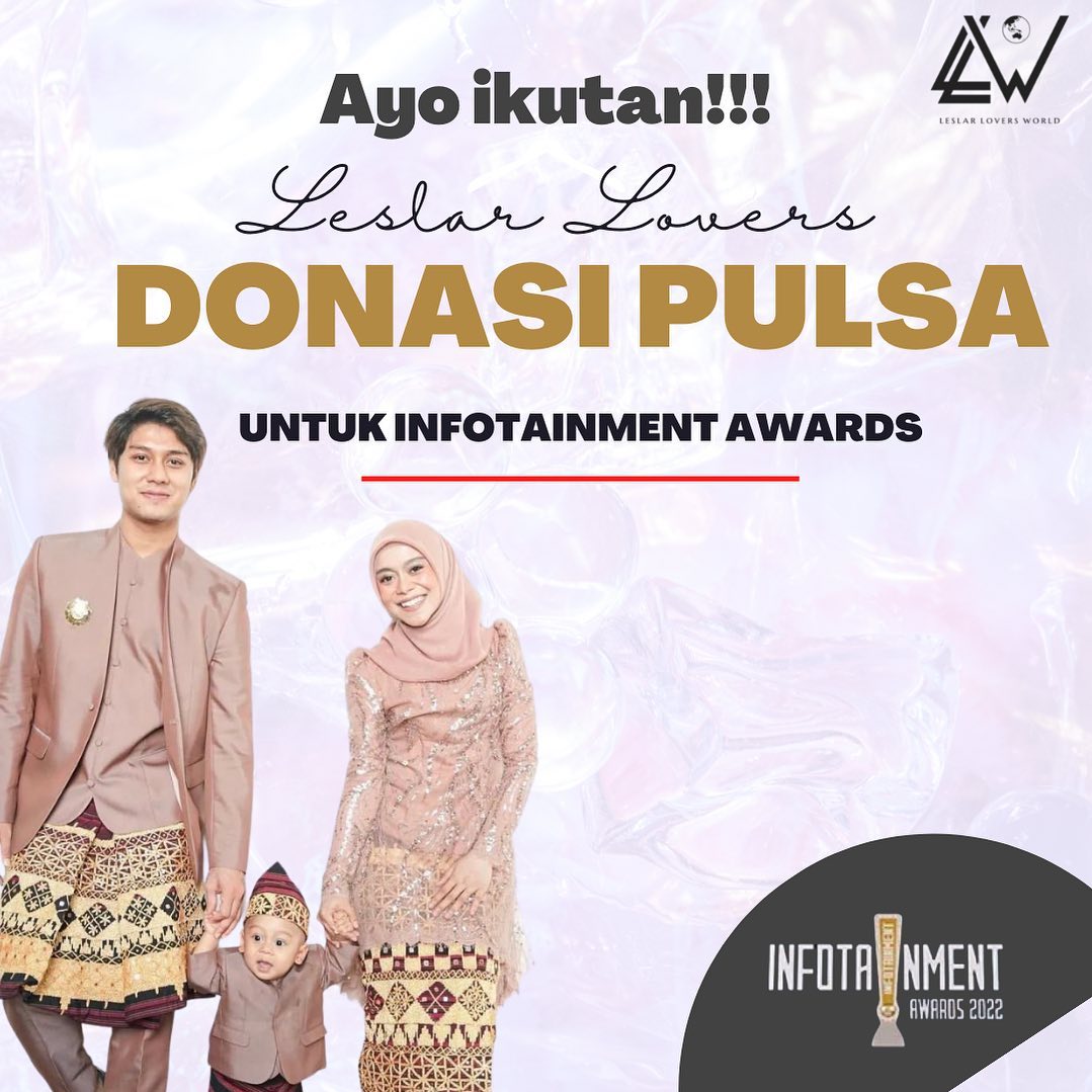 Selamat sore, buat yang mau support Leslar di Infotainment awards tapi mungkin gak ada waktu atau ada di Luar negeri, gak sempet sms, ayo ikutan donasi pulsa, segera dm <a href="/l2went/">L2W🌏</a> ya!

#leslar 
#leslarloversworld 
#l2w